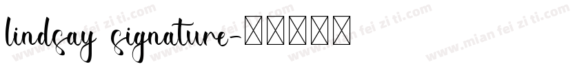 lindsay signature字体转换
